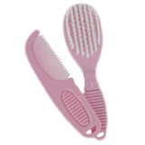 Soft Touch Brush And Comb Set - Pink