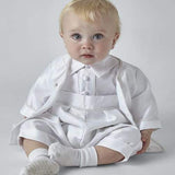 CHRISTENING Sevva Peter Christening Romper - White