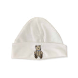 Little Brown Bear Blue Bow Beanie