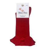 Meia Pata Girls Knot Bow Knee Sock - Red