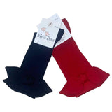 Meia Pata Girls Knot Bow Knee Sock - Red