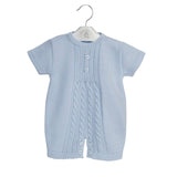 Dandelion Baby Cable Knitted Romper - Blue