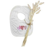 Mothers Day Baby’s Embroidered Heart Bib