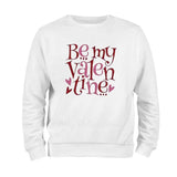 VALENTINES DAY Unisex Personalised White Cotton Lightweight Jumper 7 Designs