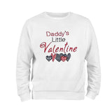 VALENTINES DAY Unisex Personalised White Cotton Lightweight Jumper 7 Designs