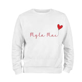 VALENTINES DAY Unisex Personalised White Cotton Lightweight Jumper 7 Designs