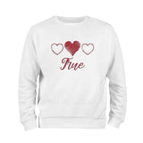 VALENTINES DAY Unisex Personalised White Cotton Lightweight Jumper 7 Designs