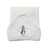Peter Rabbit Baby Hooded Towel - White