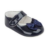 Baypods Baby Girls Navy Blue Bow Pre-Walker Shoes