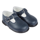 Baypods Boys Navy Blue T-Bar Hard Sole Shoes