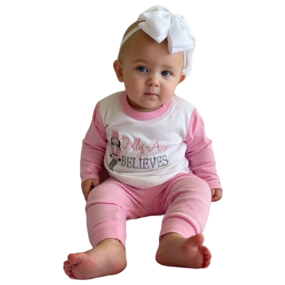 Perfect Little Thing I Believe Christmas Pyjamas - Pink