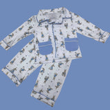 Boys Peter Rabbit Print Cotton Pjs