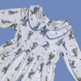 Boys Peter Rabbit Print Cotton Sleepsuit