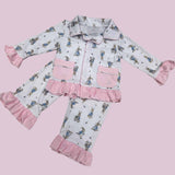 Girls Peter Rabbit Print Cotton Pjs