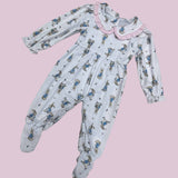 Girls Peter Rabbit Print Cotton Sleepsuit