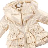 Mintini Girls Gold Frill Winter Coat