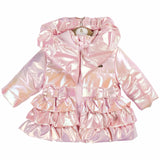 Mintini Girls Pink Frill Winter Coat