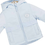 Mintini Boys Blue Plain Winter Coat