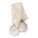 Perfect Little Thing Pom Pom Scarf - Beige