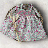 Girls Pink Flower Print Dress 3 Months