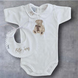 Baby Unisex Bear Vest And Bib Set