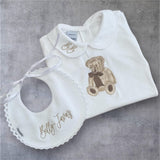 Baby Unisex Bear Vest And Bib Set