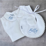 Baby Unisex Personalised Vest And Bib Set