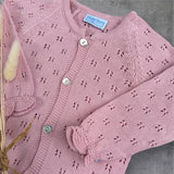 Baby Girls Pink Pattern Cardigan 6 Months