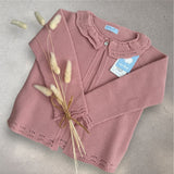 Mac Ilusion Knitted Collared Cardigan - Dusky Pink