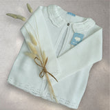 Mac Ilusion Knitted Collared Cardigan - White