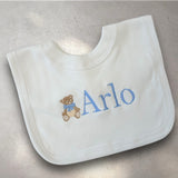 Babys Blue Cotton Personalised 3 Piece Outfit