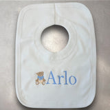 Babys Blue Cotton Personalised 3 Piece Outfit