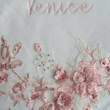 Baby Girls White Fleece Blanket With 3D Flowers