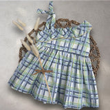 Girls Checked Summer Dress Set 6 Months