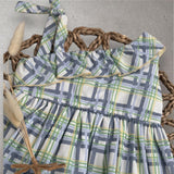Girls Checked Summer Dress Set 6 Months