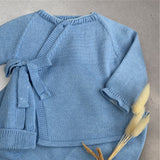 Baby Boy's Knitted 3 Piece Top & Pant Set Newborn