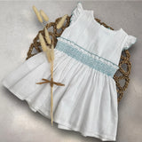 Girls White Summer Dress Set 6 Months