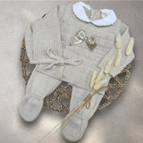 Beige Unisex Baby Spanish Knitted Outfit