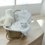 Unisex White Hospital Coming Home Basket