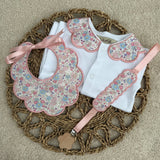 Blushing Blooms Pink Personalised Handmade Baby Gift Set