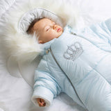 Sofija Babys Ivory Crown Snowsuit