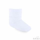 Soft Touch Unisex White Turn Over Ankle Socks