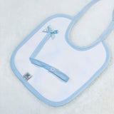 Perfect Little Thing Blue Personalised Dummy Clip Bib