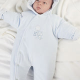 Dandelion Foxy Velour Pram Suit - Blue