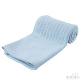 Soft Touch Personalised Cellular Pram Blanket - Blue