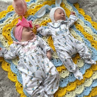 Can you even cope with these 2 😍

They are definitely Easter Ready 🐣  wearing our beautiful Peter Rabbit Rompers. 

Don’t forget our shop is open all day tomorrow to come and collect your last bits for Easter. 

I’m available Saturday afternoon if you really need me to open. 

Shop today for click and collect and pick up tomorrow 🫶🏽

www.perfectlittlething.co.uk 

#easter #perfectlittlething_x #easterpjs #easterbunny #baby #newborn #babyshop #spanishbabywear #kidspjs #babysleepsuit #onlinebabyboutique #babystore #childrenpajamas #instagram #instadaily #supportsmallbusiness #babygirl #boltonbusiness #childrensclothing #kidsfashion #babylove❤️ #peterrabbit #spring #handmade #easterweekend