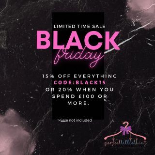 Black Friday has come early!
Would you like 15 % off or would you like 20% off over £100? 

Head over to our website to grab some bargains! Or maybe get your little darlings Christmas outfit? 

#christmas #christmasdress #christmasoutfit #baby #babygirl #babyboy #babyoutfit #babydress #blackfriday #babyshower #babyme #mybaby #babybear #cutebaby #babymodel #christmasgifts #blackfridaysale #blackfridaydeals